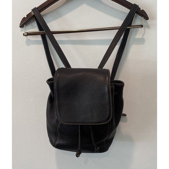 VINTAGE COACH BACKPACK BROWN PEBBLE LEATHER LUXURY SONOMA DRAWSTRING - Picture 2 of 15